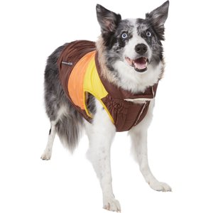 Frisco Heavy Weight Urban City Colorblock Dog & Cat Parka with Sherpa Lining, Brown, X-Large