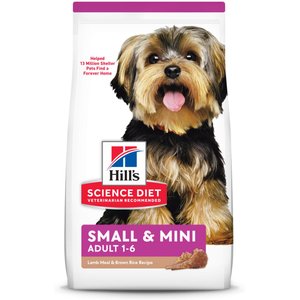 Hill's Science Diet Adult Small Paws Lamb Meal & Rice Recipe Dry Dog Food, 4.5-lb bag