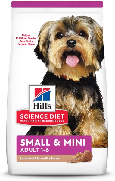 Hill's Science Diet Adult Small Paws Lamb Meal & Rice Recipe Dry Dog Food, 15.5-lb bag slide 1 of 10