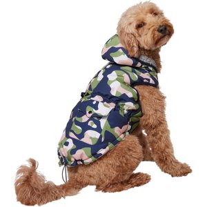 Frisco Medium Weight Urban City Camo Printed Dog & Cat Hooded Coat, Large
