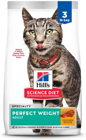 HILL S SCIENCE DIET Adult Perfect Weight Chicken Recipe Dry Cat