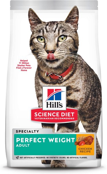 Hill's Science Diet Adult Perfect Weight Chicken Recipe Dry Cat Food, 15-lb bag slide 1 of 9