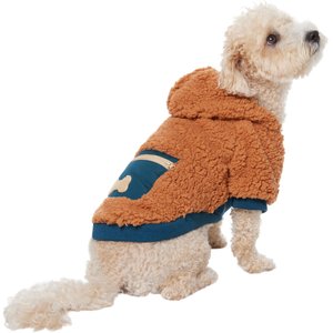 Frisco Wubby Textured Fleece Dog & Cat Hoodie w/ Pocket, Medium