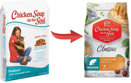 Show full view: Chicken Soup for the Soul Indoor with Hairball Care Dry Cat Food, 15-lb bag slide 3 of 9