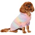 Frisco Soft Multi Stripe Ombre Dog & Cat Hooded Sweater, Rainbow, Medium