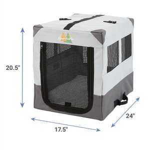 MidWest Canine Camper Single Door Collapsible Soft-Sided Dog Crate, 24 inch