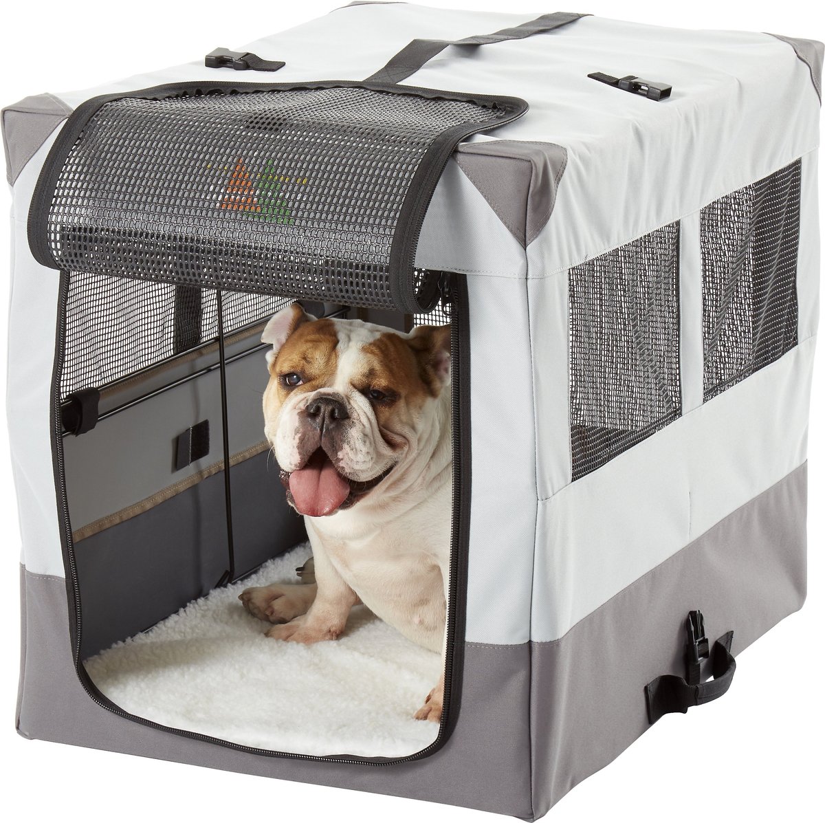 MIDWEST Canine Camper Single Door Collapsible Soft-Sided Dog Crate, 30 ...