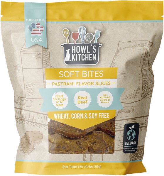 Howl's Kitchen Pastrami Dog Soft Chew Treat, 4-oz bag slide 1 of 8