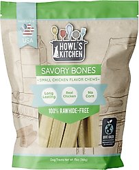 Howl's Kitchen Small Chicken Savory Bones Dog Treat, 13-oz bag