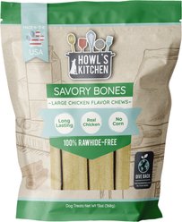Howl's Kitchen Large Chicken Savory Bones Dog Treat, 13-oz bag