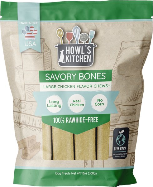 Howl's Kitchen Large Chicken Savory Bones Dog Treat, 13-oz bag slide 1 of 8