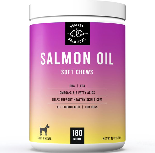 HEALTHY SOLUTIONS FOR PETS Salmon Oil Skin & Coat Supplement for Dogs