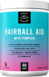 Healthy Solutions for Pets Cat Hairball Control Supplement with Pumpkin Fiber, 90 count