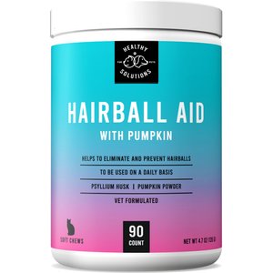 Healthy Solutions for Pets Cat Hairball Control Supplement with Pumpkin Fiber, 90 count