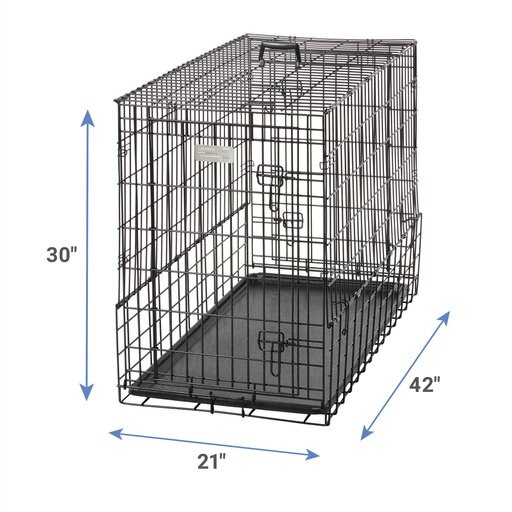 MidWest Solutions Series Side by Side Double Door Collapsible SUV Dog Crate, 42 inch