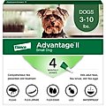 Advantage II Flea Spot Treatment for Dogs, 3-10 lbs, 4 Doses (4-mos. supply)