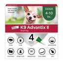 K9 Advantix II Flea & Tick Spot Treatment for Dogs, 4-10 lbs, 4 Doses (4-mos. supply)