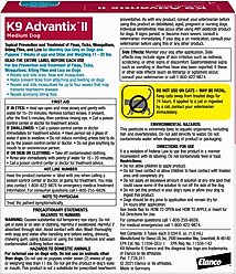 K9 Advantix II Flea & Tick Spot Treatment for Dogs, 11-20 lbs, 4 Doses (4-mos. supply) slide 2 of 9