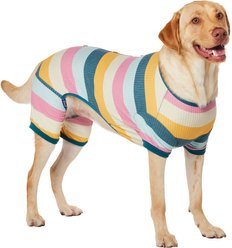 Frisco Cozy Waffle Knit Dog & Cat PJs, Stripe, XX-Large