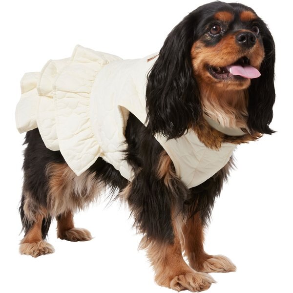 Frisco Medium Weight Quilted Ruffle Tiered Dog & Cat Dress