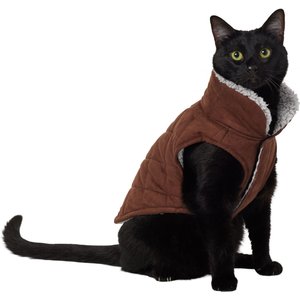Frisco Medium Weight Quilted Dog & Cat Coat with Cozy Sherpa Lining, Small
