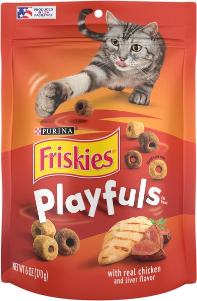 Friskies Playfuls with Chicken & Liver Flavor Cat Treats, 6-oz pouch slide 1 of 9