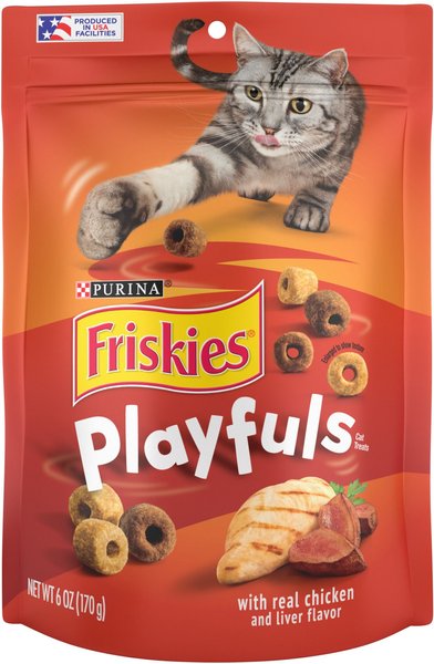 FRISKIES Playfuls with Chicken Liver Flavor Cat Treats 6 oz