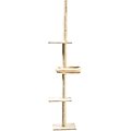 Cat Craft 4-Level Adjustable Climbing & Perch Cat Tree with Bolstered Cat Bed, Cream, X-Large