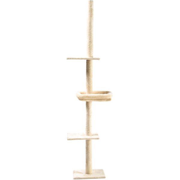 CAT CRAFT FloortoCeiling Carpet Cat Tree, Grey