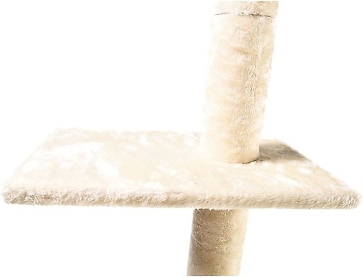 Cat Craft 4-Level Adjustable Climbing & Perch Cat Tree with Bolstered Cat Bed, Cream, X-Large