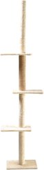 Cat Craft 4-Level Adjustable Climbing & Perch Cat Tree with Scratch Mat Post, Cream, X-Large