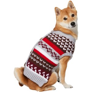 Frisco Chunky Knit Multi Stripe Dog & Cat Sweater with Polar Fleece Lining, Large