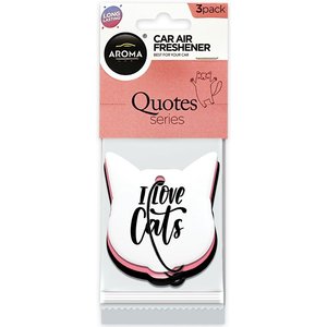 Aroma Car Quotes Series Air Fresheners & Cat Deodorizer, 3 count