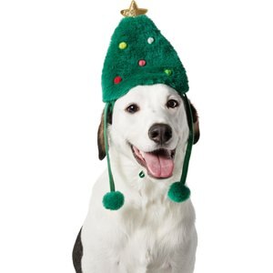 Frisco Christmas Tree Faux Fur Dog & Cat Hat, X-Large/XX-Large