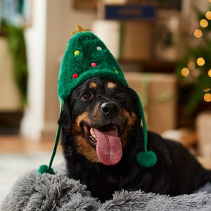 Frisco Christmas Tree Faux Fur Dog & Cat Hat, X-Large/XX-Large