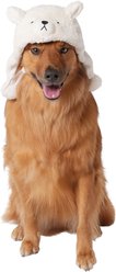 Frisco Plush Polar Bear Dog & Cat Hat, Medium/Large slide 1 of 6