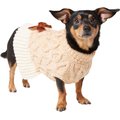 Frisco Cable Knit Dog & Cat Sweater Dress with Velvet Bow, Medium