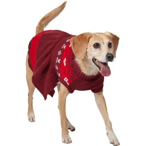 Frisco Nordic Sequin Dog & Cat Sweater Dress, Large