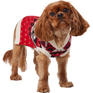 Frisco Nordic Pawprint Dog & Cat Sweater, Medium