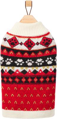 Show full view: Frisco Nordic Pawprint Dog & Cat Sweater, Medium slide 4 of 10