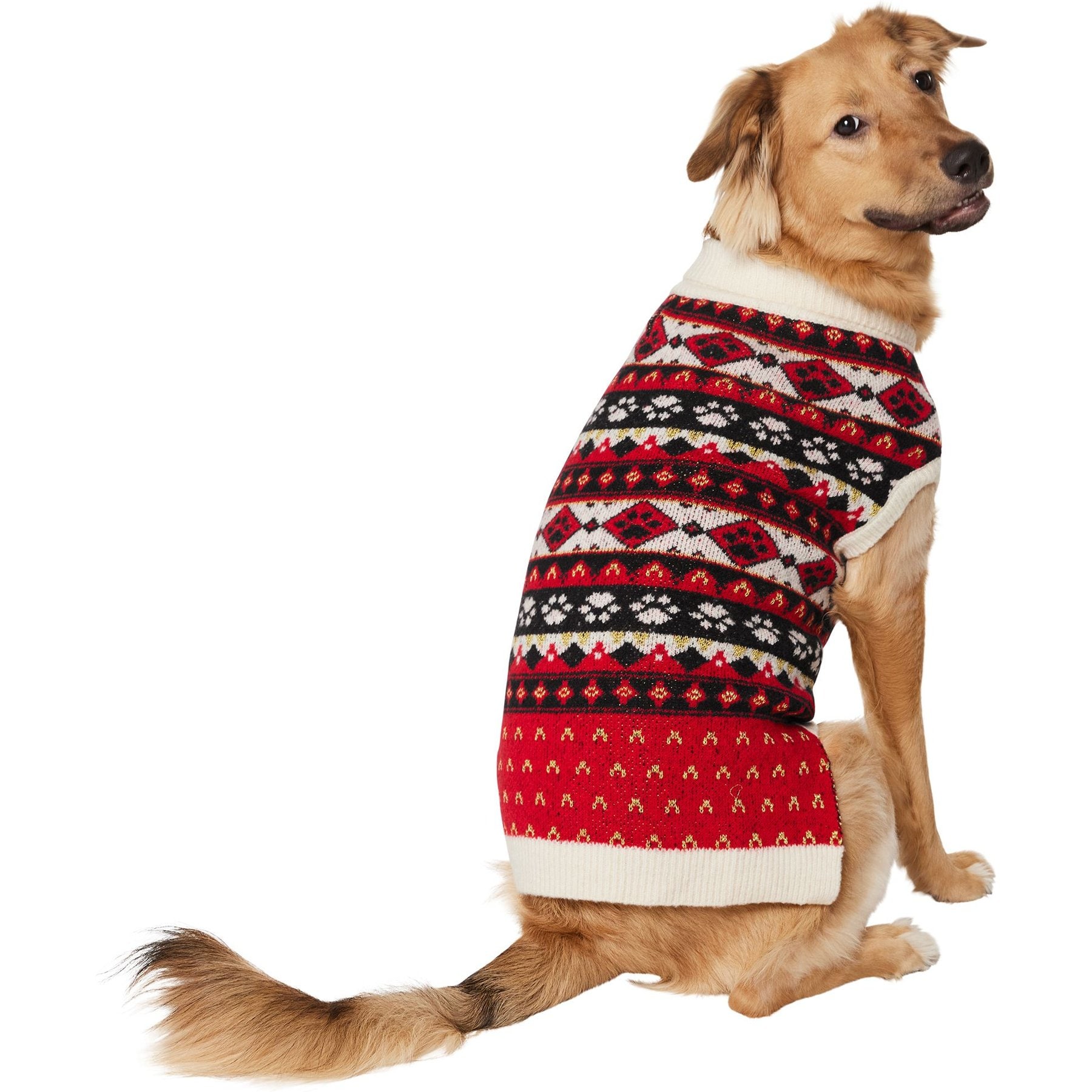 Frisco Nordic Pawprint Dog & Cat Sweater, XX-Large