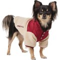 Frisco Fleece Snap Dog & Cat Pullover Hoodie with Cozy Sherpa lining, Cream, Medium