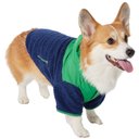 Frisco Fleece Snap Dog & Cat Pullover Hoodie with Cozy Sherpa lining, Navy, Large