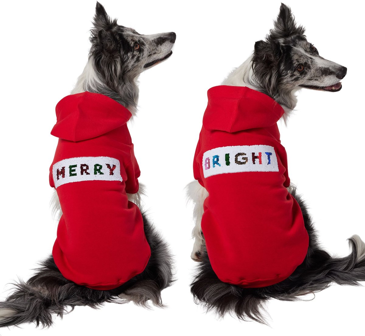 Merry & Bright Flip Sequin Dog Hoodie