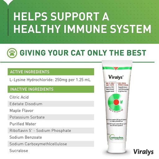 Vetoquinol Viralys Gel Immune Supplement for Cats, 5-oz