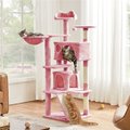 Yaheetech 57-inch Plush Cat Tree & Condo, Pink
