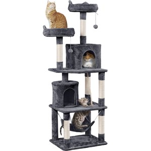 Yaheetech Multi-Level Sisal Cat Tree, 70.5-inch, Dark Gray