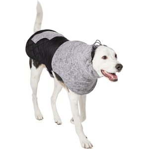Frisco Medium Weight Quilted Dog Coat with brushed Fleece Snood, Black, XX-Large