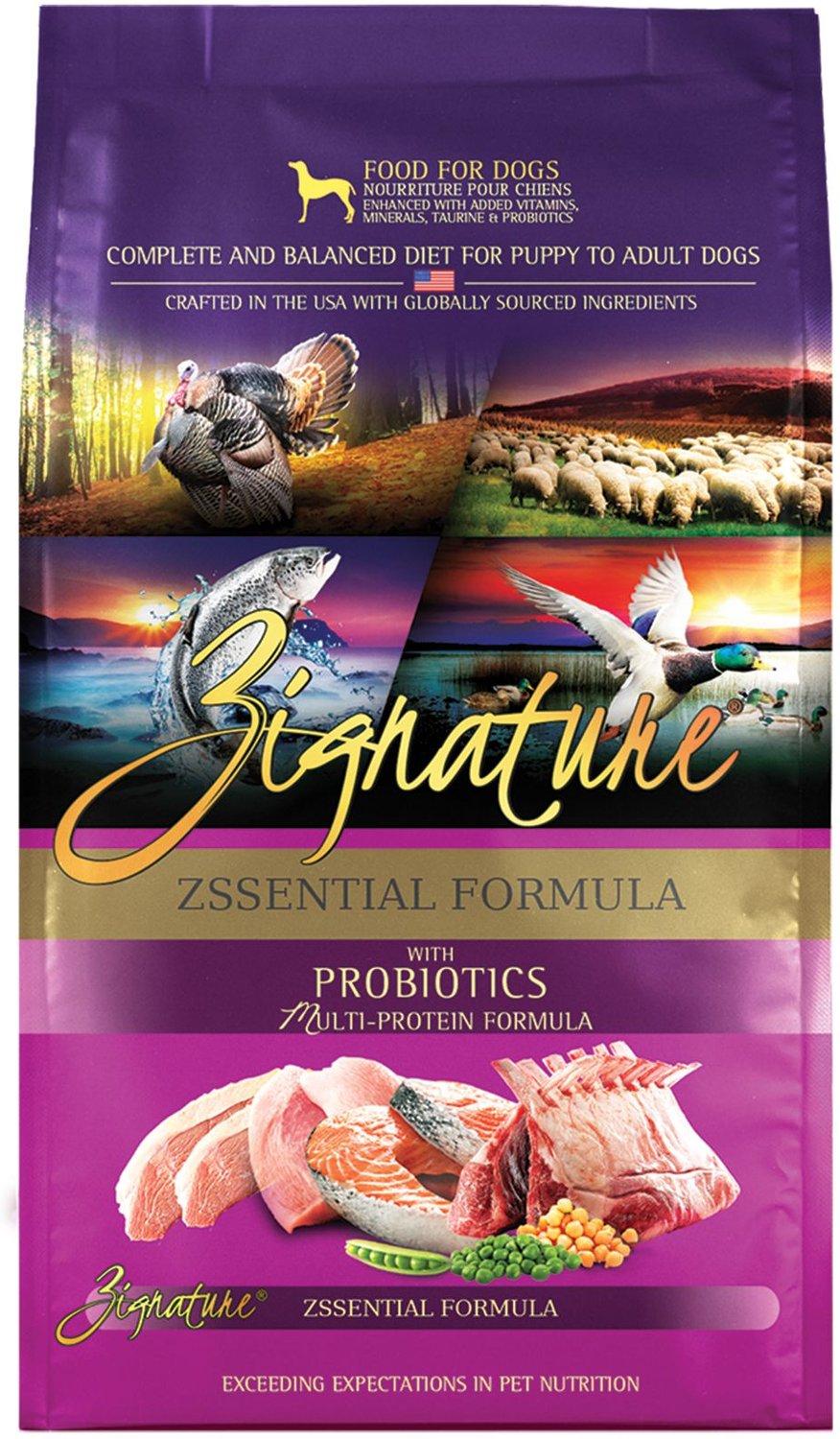 zignature dog food zssential formula