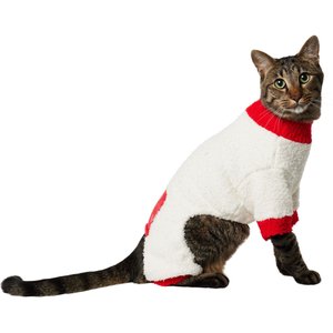 Frisco Candy Cane Dog & Cat Snuggle Up Knit PJs, Small